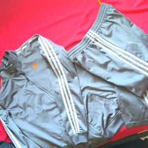 Adidas big kids grey jumpsuit